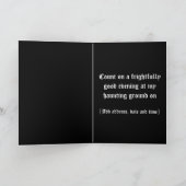 Carte d'invitation Halloween de clôture en fer (Intérieur)