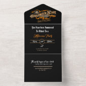 Carte d'invitation Halloween élégante avec RSVP (À l'intérieur)