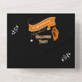Carte d'invitation Halloween élégante avec RSVP (Verso)