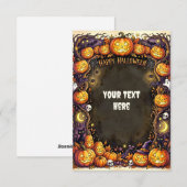 Carte d'invitation Halloween mignonne 2026 #8 (Devant / Derrière)