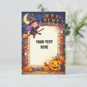 Carte d'invitation Halloween mignonne 2026 #9 (Debout devant)