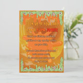 Carte d'invitation Halloween mince (Debout devant)