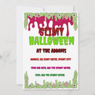 Carte d'invitation Halloween mince