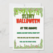 Carte d'invitation Halloween mince (Dos)