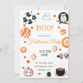 Carte d'invitation Halloween modifiable (Devant)