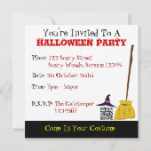 Carte d'invitation Halloween - Personnalisable (Dos)