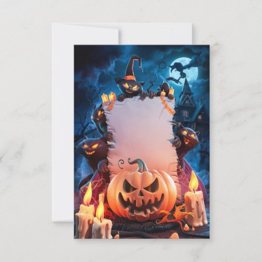 Carte d'invitation Halloween vide (Devant)