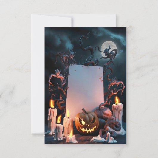 Carte d'invitation Halloween vide (Devant)