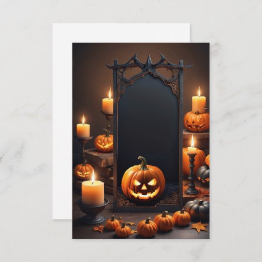 Carte d'invitation Halloween vide (Devant / Derrière)