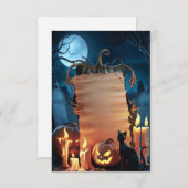 Carte d'invitation Halloween vide (Devant / Derrière)