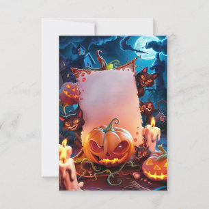 Carte d'invitation Halloween vide
