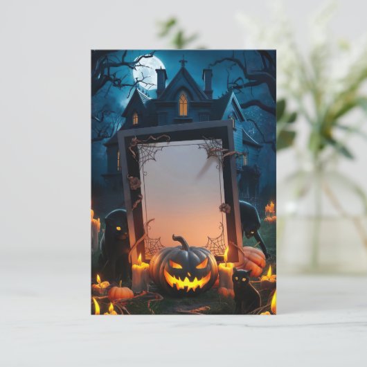 Carte d'invitation Halloween vide (Debout devant)