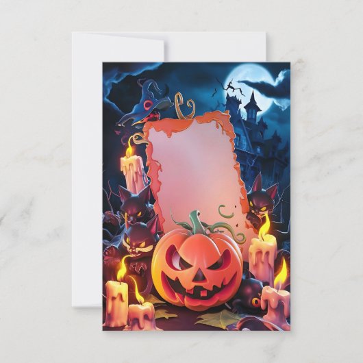 Carte d'invitation Halloween vide (Devant)