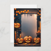 Carte d'invitation Halloween vierge #20 (Devant / Derrière)