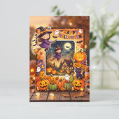 Carte d'invitation Halloween vierge 2026 #1 (Debout devant)
