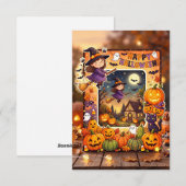 Carte d'invitation Halloween vierge 2026 #1 (Devant / Derrière)
