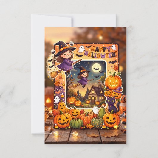 Carte d'invitation Halloween vierge 2026 #1 (Devant)
