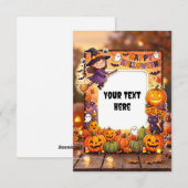 Carte d'invitation Halloween vierge 2026 #3 (Devant / Derrière)