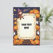 Carte d'invitation Halloween vierge 2026 #4 (Debout devant)