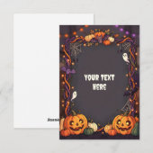 Carte d'invitation Halloween vierge 2026 #6 (Devant / Derrière)