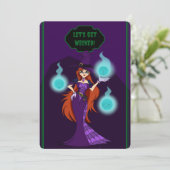 Carte d'invitation Halloween Witch (Debout devant)
