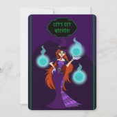 Carte d'invitation Halloween Witch (Devant)