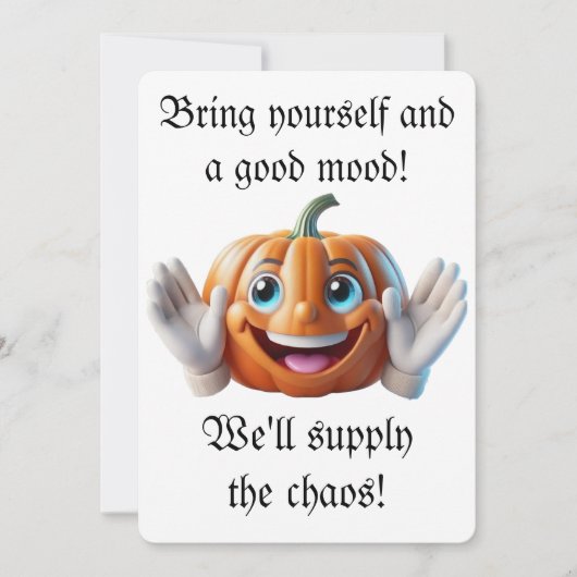 Carte d'invitation Helloween (Devant)