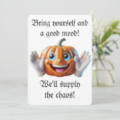 Carte d'invitation Helloween (Debout devant)