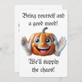 Carte d'invitation Helloween (Devant / Derrière)