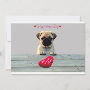 Carte d'invitation Heureuse Sainte-Valentin carlin