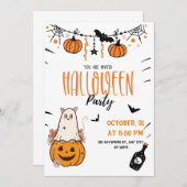 Carte d'invitation Hocus Pocus Halloween (Devant / Derrière)