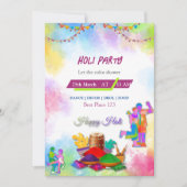 Carte d'invitation Holi (Devant)