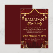 Carte d'invitation Iftar de Ramadan (Devant / Derrière)