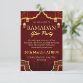 Carte d'invitation Iftar de Ramadan (Debout devant)