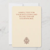 Carte d'invitation Indian Paisley (Dos)