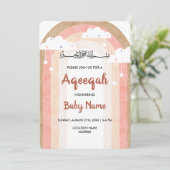 Carte d'invitation Instant Boho Rainbow Aqeeqah Aq (Debout devant)