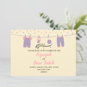 Carte d'invitation instantanée de fille Aqiqah jau (Debout devant)