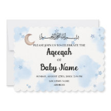Carte d'invitation Instantanée Éditabile Aqeeqah A