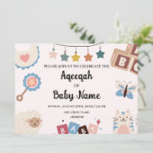 Carte d'invitation Instantanée Editable Aqeeqah Aq (Debout devant)