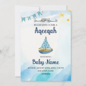 Carte d'invitation Instantanée Editable Aqeeqah Aq (Devant)