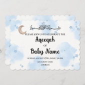 Carte d'invitation instantanée modifiable Aqeeqah  (Devant / Derrière)