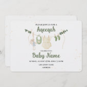 Carte d'invitation instantanée modifiable Aqeeqah  (Devant / Derrière)