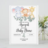 Carte d'invitation Instantanée pour Aqeeqah Aqiqah (Debout devant)