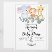 Carte d'invitation Instantanée Woodland Aqeeqah Aq (Devant / Derrière)