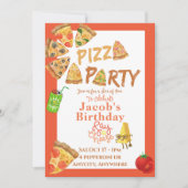 Carte d'invitation Issa Pizza Party (Devant)