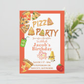 Carte d'invitation Issa Pizza Party (Debout devant)