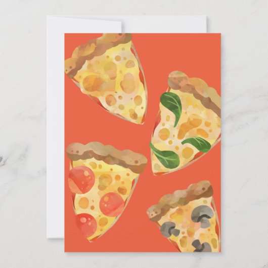Carte d'invitation Issa Pizza Party (Dos)