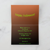Carte d'invitation Jack-o-Lantern Halloween Party (Intérieur)