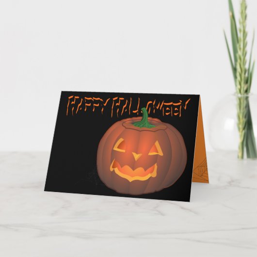 Carte d'invitation Jack-o-lantern Party Halloween (Devant)