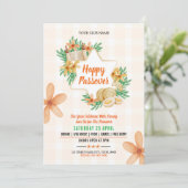 Carte d'invitation joyeuse Pâque (Debout devant)